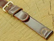 NOS JB Champion Shell Cordovan Gold Tone Buckle Vintage Watch Band XLong Unused