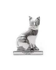 A.G.Spalding&Bros. Decorative Object Sitting Cat Man Aluminum Silver