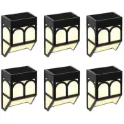 6PCS Solar Garden Lights Powered Fence Lights Outdoor N2M9