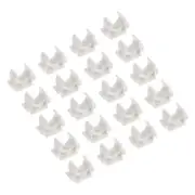 PVC U-type Tube Pipe Fitting Clamps Clips Connectors 16mm White Pack of 100