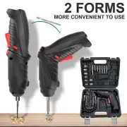 4.2V Lithium Cordless Screwdriver Drill Set Folding Handle USB Charging compact