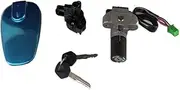 YCBFGAZATK 4 Wire Motorcycle Ignition Switch Lock Tank Cap Cover Storage Box Lock Helmet Set Lock Fit for Suzuki EN125 EN 125 125CC EN125-2A