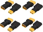 4 Pairs RC XT90 to XT60 Integrated Adapters XT90 Male to XT60 Female and XT90 Female to XT60 Male for Lithium Battery RC Models