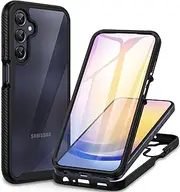 [CENHUFO] for Samsung A25 5G Case Built-in Screen Protector, Military Grade Shockproof Clear Cover 360° Full Body Protective Rugged Bumper Phone Case for Samsung Galaxy A25 5G -Black