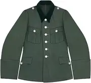 [militaryharbor] WWII Elite M37 Officer Summer HBT Service Tunic Jacket 6 Buttons, Reed Green, 44R/XL
