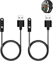 WUNIAK Charging Cable for Motast Y66 Smart Watch, Magnetic USB Charging Cable USB Flexible Charger Cord Cable Accessories for Motast Y66，（2 Pack）