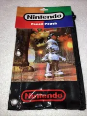 Nintendo N64 Vintage Metal Mario / Bowser Stuart Hall Pencil Case New In Packing