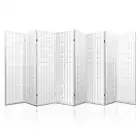 NNEDSZ 8 Panel Room Divider Privacy Screen Dividers Stand Oriental Vintage White