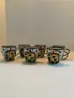 Set of 6 Hand Painted Espresso Coffee/Tea/Turkish Coffee Mugs Made in India