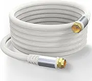 Laisomeke RG6 Coaxial Cable with F Connectors 5FT, Quad Shielded Coax TV Cable Wire, in-Wall Rated-Digital Audio Video Satellite Cable Extension, Gold Plated Compression Connectors-5FT