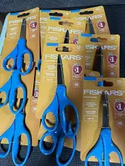 9- Fiskars 7" Student Scissors - School Scrapbook Craft Home - 9 PACK Blue