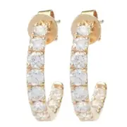 Sonia Bitton Galerie de Bijoux 14K Gold Choice of Carat Diamond Hoop Earrings