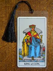 KING OF CUPS Bookmark RWS Plaid back Tarot Deck Card New Xmas Gift Oracle WATER