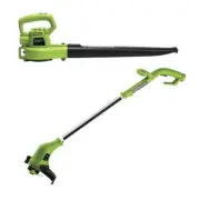 Corded Electric String Grass Trimmer Lightweight Compact Leaf Blower Combo Kit