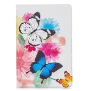 Colored Drawing Two Butterflies Pattern Horizontal Flip Leather Case for Galaxy Tab S5e 10.5 T720 / T725, with Holder & Card Slots & Wallet
