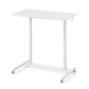 Giantex C-Shaped Stand Desk Mobile Standing Desk w/Lockable Wheels Computer Workstation White