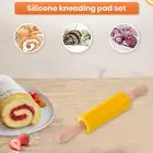 1 Set Kneading Pad Wooden Handle Multipurpose Pasta Fondant Dough Roller