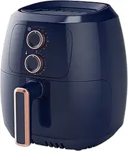 Air Fryer, 5.5L Air Fryer Oilless Cooker, 1500W Hot Air Fryers with Visible Window, Non-Stick Basket, Temperature & Time Knob, Suitable for Families of 4 to 8,Blue Little Surprise