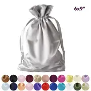 6x9" SATIN BAGS with Pull String Wedding Party Gift Favors Pouches Wholesale