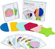 Kids Matching Puzzle - Color Recognition Wooden Educational Learning Enhancer,Preschool Sorter, Fun Smooth Stacking Toy for Children's Day, Thanksgiving