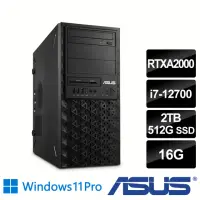 在飛比找momo購物網優惠-【ASUS 華碩】i7 RTXA2000十二核工作站(WS7