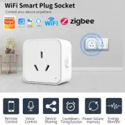 WiFi Smart Socket AU Plug Timer Tuya Zigbee App Remote Control For Alexa Google