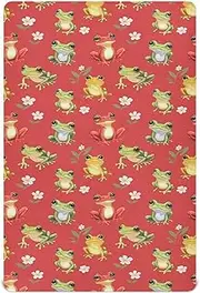 Crib Fitted Sheet for Infant Toddler Soft Nursery Bed Sheet for Standard Crib and Toddler Mattress 39x27in Cute Frog