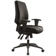 Buro Tidal Mid Back Fabric Chair with Arms Black