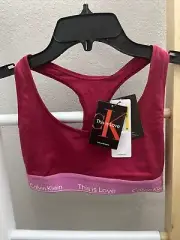 Calvin Klein Pride This Is Love Unlined Razorback Bralette Sz medium NEW