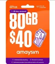 Amaysim $40 Starter Pack PrePaid SIM Card