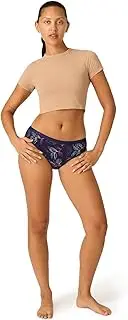 [Modibodi] Classic Bikini - Heavy Overnight Absorbency - Period Protection Underwear for Women - Bikini Brief Underwear - Discreet Menstrual Period Panties Passion Vine Navy - 12/M