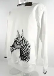 AUTH NEW W/TAGS LOUIS VUITTON CHAPMAN BROTHERS ZEBRA SWEATSHIRT SWEAT WHITE XL