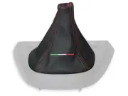 FOR FIAT PANDA III 319 11-18 GEAR SHIFT GAITER LEATHER EMBROIDERY RED italy