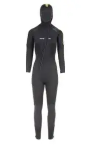 Scuba Diving Wetsuit - BEUCHAT 1DIVE WOMAN OVERALL W/HOOD 5MM - Size X-Small