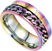 [ROMISBABA] Roman Numeral Ring Titanium Steel Finger Ring Thumb Ring Stainless Rings for Women Beaded Rings Roman Numeral Finger Jewelry Stylish Ring Unisex Chain Unisex Ring Rings