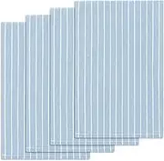 uxcell Striped Kitchen Towels Highly Absorbent, Long-Lasting Tea Towels Reversible 100% Cotton Dish Towels, Hand Towels, Tea Towels 24 x 16 Inch Light Blue 2 Pack