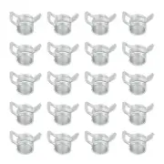 20 Pack Spring Band Hose Clamps for 7.5-8.2mm OD Hose Band Clips White