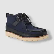 Sun + Stone Men's Blue Kohen Printed Lace-Up Boots Shoe Size 7M