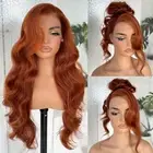 13x6 HD Glueless Lace Frontal Wigs Pre-Plucked, 200 Density Ginger Similar Hu...