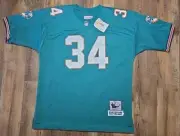 NWT! Vintage Mitchell Ness Dolphins Ricky Williams 34 Throwbacks Jersey Size 54