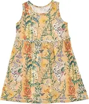 [Caihoyu] Girls' Sleeveless Dress Toddlers Swing Casual Sundresses Play Dresses, Multicolor04, 4 Years