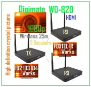 Crystal Picture Digimate WD-820 HDMI AV Sender 2 Receivers 1080p for Foxtel IQ4*