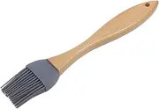 SUPVOX BBQ Sauce Basting Brush Silicone Oil Brush BBQ Grill Tool Food Grade Wooden Handle Non-Stick