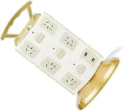 SHOWERORO USB Charger Board Triple Tower Design Extension Cord USB Ports Overload Protection for Use
