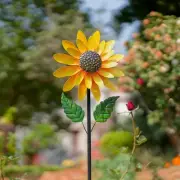 Sunflower Wind Spinner, 56" Metal Wind Spinner with Stake, Wind Spinners for ...