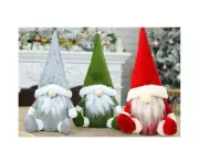 Christmas Gnome Plush Decorations, Handmade Swedish Tomte Scandinavian Santa Elf Ornaments, Gnome Christmas Decor