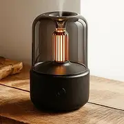 ALMA® Candlelight Lamp Aromatherapy Diffuser & Humidifier | Essential Oil Diffuser 120ml - Cool Mist Ultrasonic Humidifier