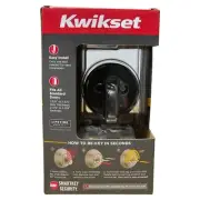 Kwikset Uptown Matte Black Round Single Cylinder Deadbolt with Smart Key