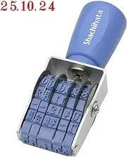 Shachihata NFD-3M Rotating Rubber Stamp, European Date, No. 3, Approx. 1.1 x 0.2 inches (28 x 6 mm), Mingasa Body