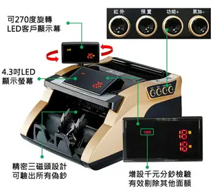 鋒寶 FB-1988 高品質點驗鈔機 可驗台幣、人民幣